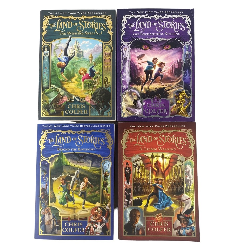 The Land of Stories Series Books #1-4 by Chris Colfer